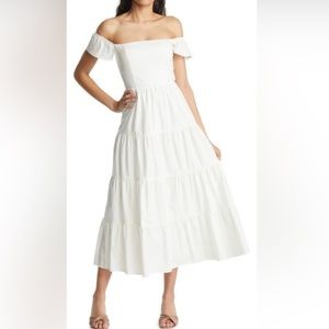 Reformation Derek off the shoulder dress size 2